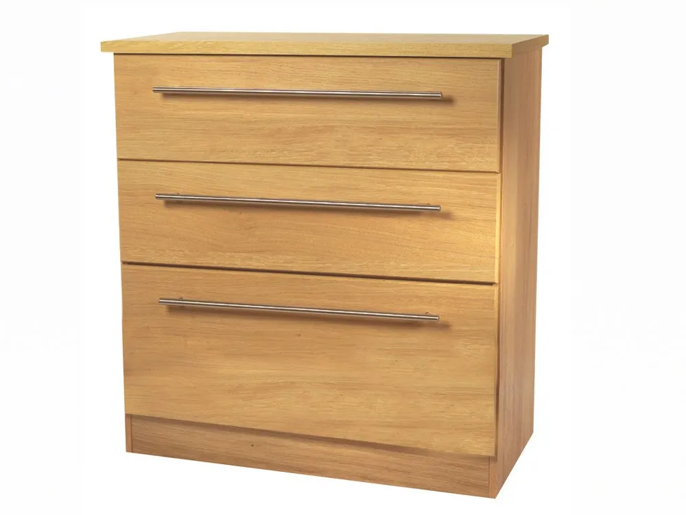Welcome Welcome Sherwood 3 Drawer Deep Low Chest of Drawers (Assembled)
