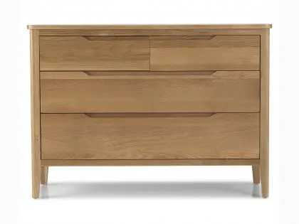 Archers Keswick 4 Drawer Oak Wooden Wide Chest of Drawers (Assembled)