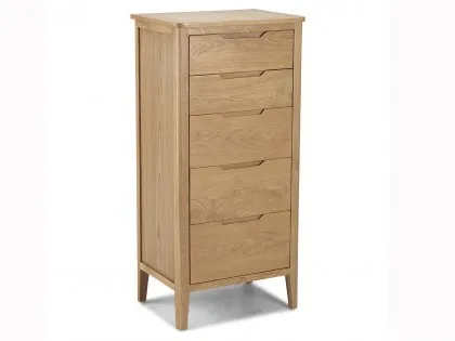 Archers Keswick 5 Drawer Oak Wooden Tall Chest of Drawers (Assembled)
