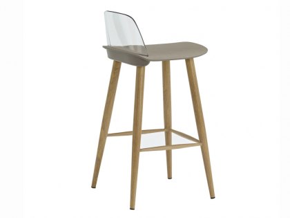LPD Chelsea Stone and Oak Bar Stools ( Pack of 2)