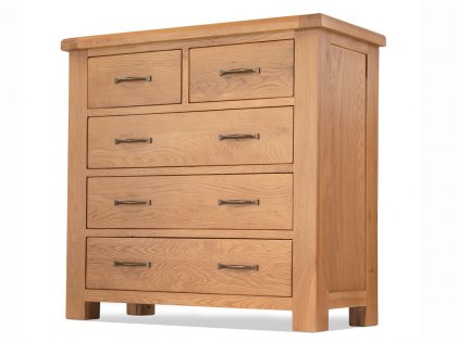Archers Ambleside 2 Over 3 Oak Wooden Chest of Drawers (Assembled)