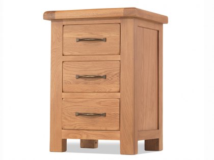 Archers Ambleside 3 Drawer Oak Wooden Small Bedside Cabinet (Assembled)