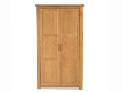 Archers Ambleside 2 Door Full Hanging Oak Wooden Double Wardrobe (Part Assembled)