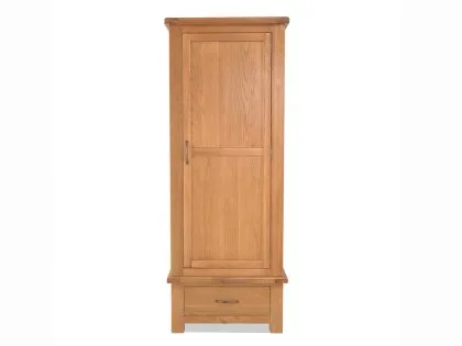 Archers Ambleside 1 Door 1 Drawer Oak Wooden Single Wardrobe (Part Assembled)