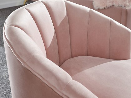 GFW Pettine Pink Upholstered Fabric Accent Chair