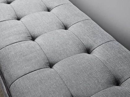 GFW Milan Dark Grey Upholstered Fabric Bench