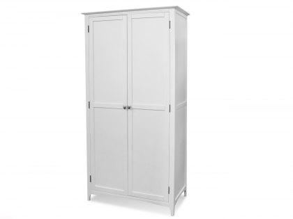 ASC Larrissa White 2 Door Wooden Double Wardrobe (Flat Packed)