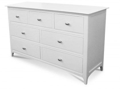 ASC Larrissa White 7 Drawer Wooden Wide Chest of Drawers (Assembled)