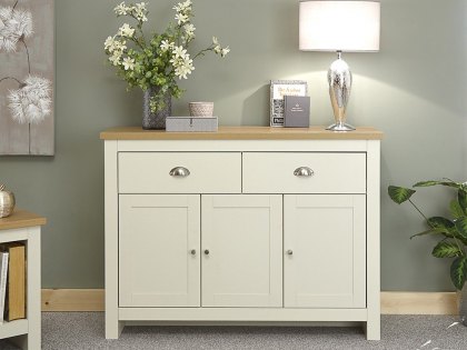 GFW Lancaster Cream and Oak 3 Door 2 Drawer Large Sideboard (Flat Packed)