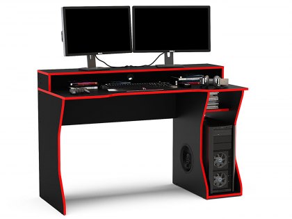 Birlea Enzo Black and Red Gaming Computer Desk