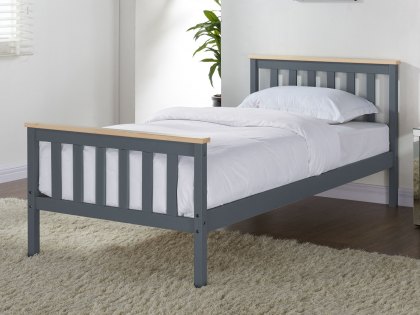 TGC Woodford 3ft Single Grey and Pine Wooden Bed Frame