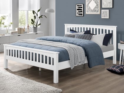 Sareer Balmoral 4ft6 Double White Wooden Bed Frame