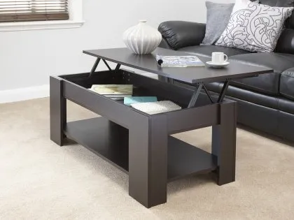 GFW Arvika Espresso Lift Up Coffee Table