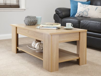 GFW Arvika Oak Lift Up Coffee Table (Flat Packed)