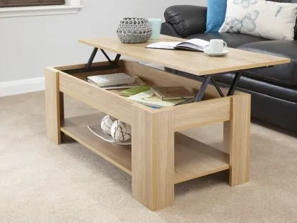 GFW Arvika Oak Lift Up Coffee Table