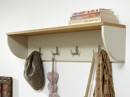 GFW Lancaster Cream and Oak Wall Rack (Flat Packed)