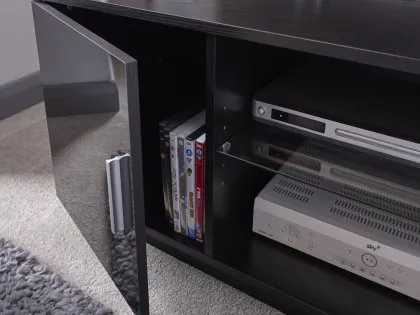 GFW Lima Black High Gloss 2 Door TV Cabinet