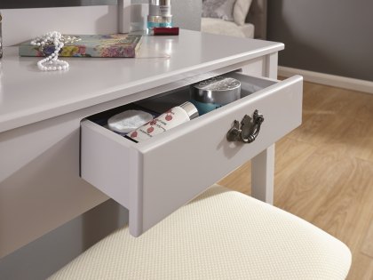 GFW Shaker Grey Dressing Table and Stool (Flat Packed)