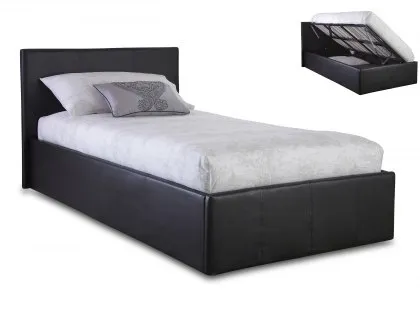 GFW Ecuador Black Faux Leather Side Lift Ottoman Bed Frame GFW Ecuador Black Faux Leather Side Lift Ottoman Bed Frame