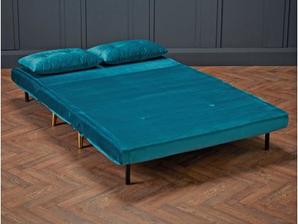 LPD Madison Teal Velvet Fabric Sofa Bed