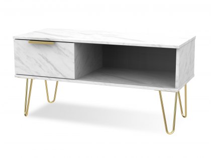 Welcome Hong Kong 1 Drawer Coffee Table with Gold Hairpin Legs (Assembled)