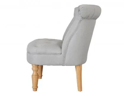 LPD Charlotte Blue Linen Fabric Accent Chair