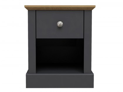 LPD Devon Charcoal 1 Drawer Lamp Table (Flat Packed)