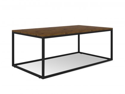 LPD Ealing Black and Rustic Pine Coffee Table (Flat Packed)