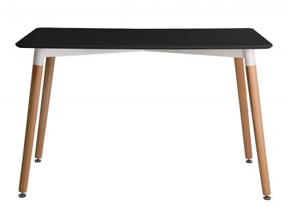 LPD Fraser Black 120cm Dining Table (Flat Packed)
