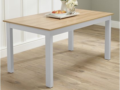 LPD Cotswold 150cm Grey and Oak Dining Table (Flat Packed)