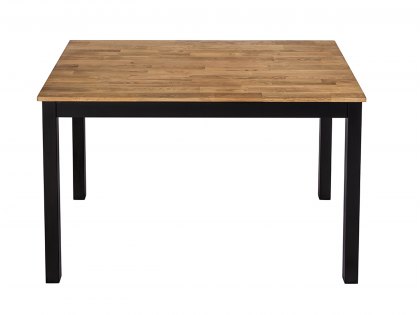 LPD Copenhagen 118cm Black and Oak Dining Table (Flat Packed)