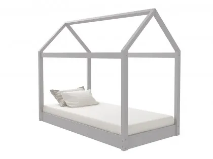 LPD Hickory House 3ft Single Grey Wooden Bed Frame