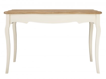 LPD Juliette 122cm Cream and Oak Dining Table (Flat Packed)