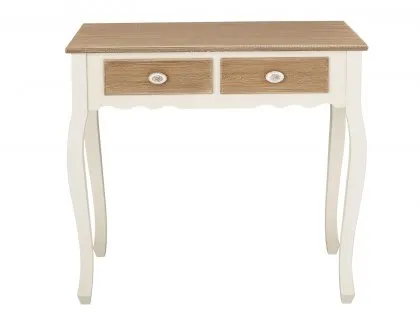 LPD Juliette Cream and Oak 2 Drawer Console Table (Assembled)