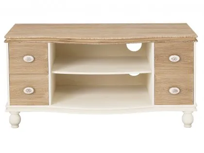 LPD Juliette Cream and Oak 4 Drawer TV Cabinet (Assembled)