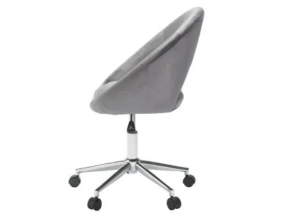 LPD Skylar Grey Velvet Fabric Office Chair
