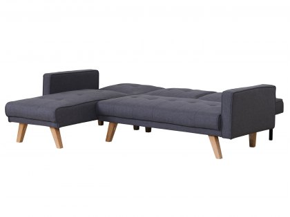 LPD Kitson Grey Linen Fabric Corner Sofa Bed