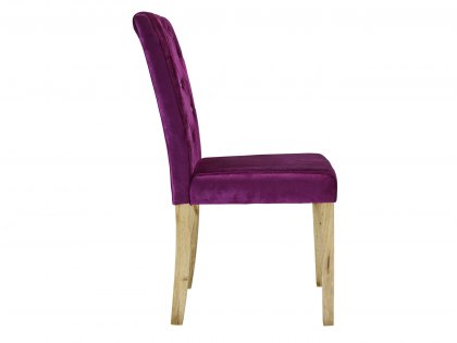 LPD Paris Set of 2 Purple Velvet Dining Chairs
