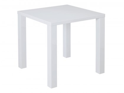LPD Monroe Puro 79cm White High Gloss Dining Table (Flat Packed)