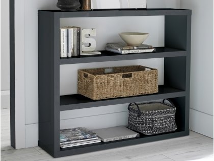 LPD Puro Charcoal High Gloss Bookcase (Flat Packed)