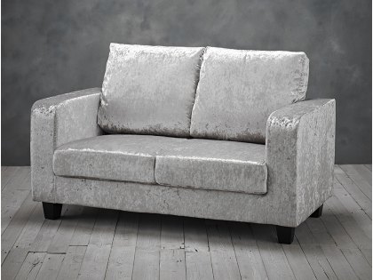 LPD Sofa In A Box Silver Crushed Velvet 2 Seater Sofa
