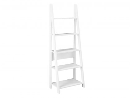 LPD Tiva White 5 Tier Ladder Bookcase (Flat Packed)