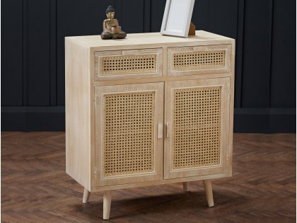 LPD Toulouse Rattan and Oak 2 Door 2 Drawer Sideboard (Flat Packed)