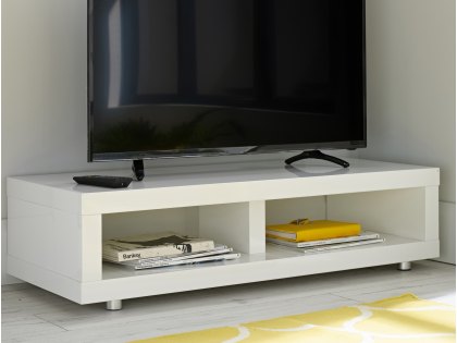 LPD Puro White High Gloss TV Cabinet (Flat Packed)