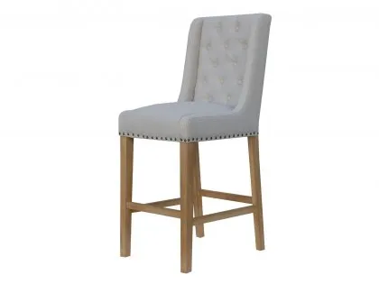 Kenmore Cala Natural Fabric Bar Stool