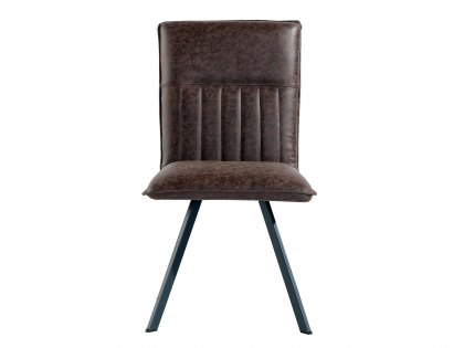Kenmore Faris Brown Faux Leather Dining Chair