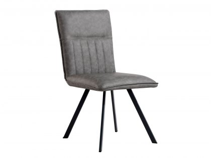 Kenmore Faris Grey Faux Leather Dining Chair
