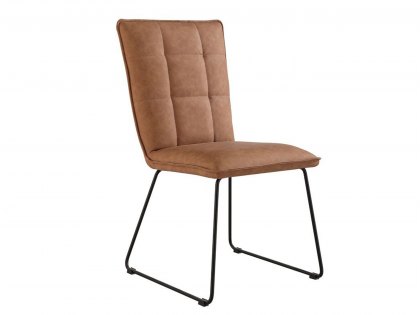Kenmore Finch Tan Faux Leather Dining Chair