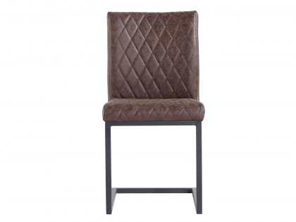 Kenmore Flynn Brown Faux Leather Dining Chair