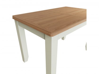 Kenmore Patterdale 120cm White and Oak Butterfly Extending Wooden Dining Table (Flat Packed)